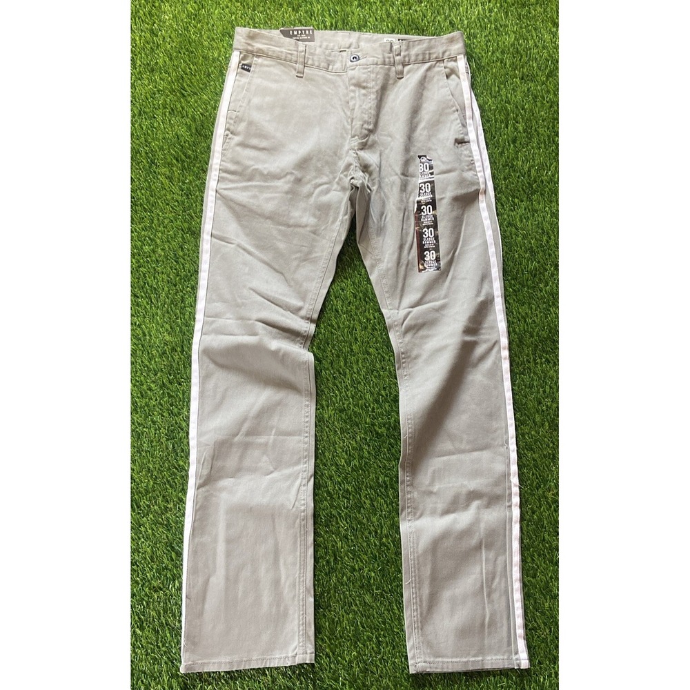 NWT Empyre Men's Sledgehammer Skate Pants Size 30 Gray Stripes Canvas 30x29.5